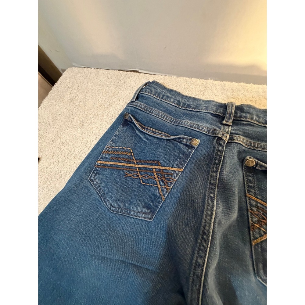 Wrangler 20X Style 42 Vintage Bootcut Jeans Mens 29x34 Blue Denim Mid Wash - Picture 12 of 16